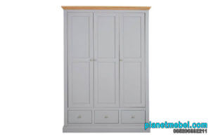 Lemari Pakaian Minimalis Duco Grey