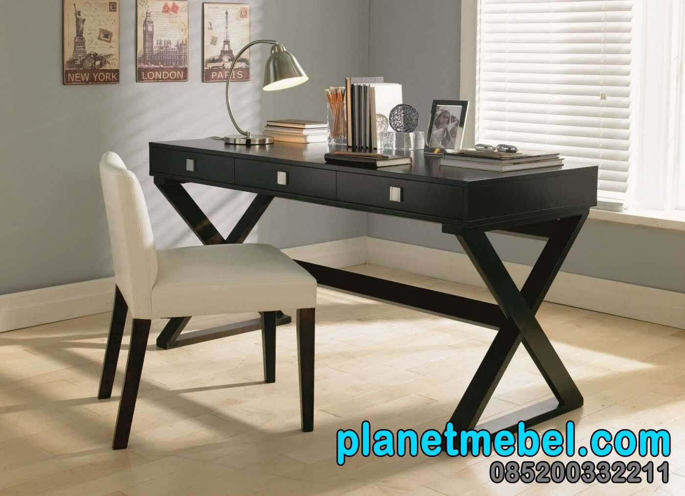 meja kantor kayu minimalis jati asli harga murah - planet mebel jepara