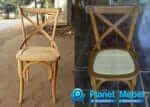 Kursi Cafe Kayu Cross Back