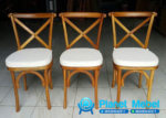 Kursi Cafe Kayu Cross Back