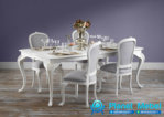 Meja Makan Klasik Modern Putih
