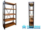 Lemari Rak Buku Jati Minimalis