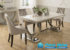 Meja Makan Marmer Modern Kaki Stainless